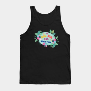 Roe roe Roe Your Vote Black And White Tank Top